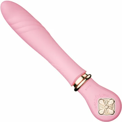 ZALO Desire Preheating Silicone Thruster Dildo Fairy Pink