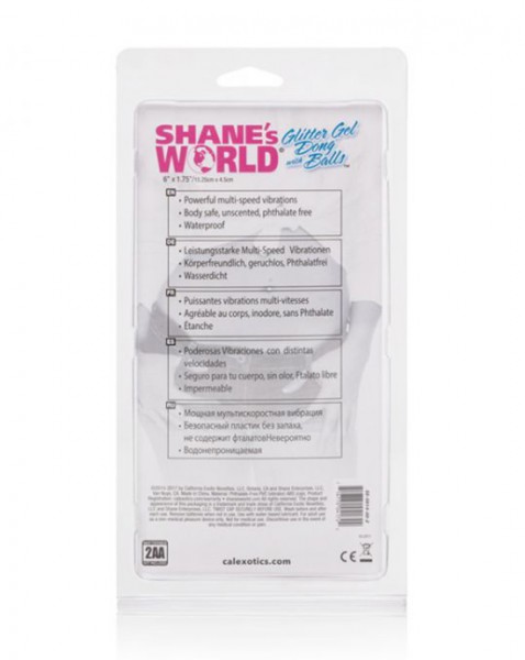 Shanes World Glitter Gel Dong With Balls - Pink — image 6 of 7
