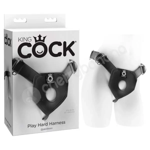 King Cock Black Play Hard Harness