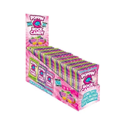 Popping Rock Candy Fruit Stand 36 Count Display
