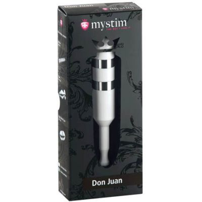 Mystim Don Juan White Anal Vaginal Probe with E Stim