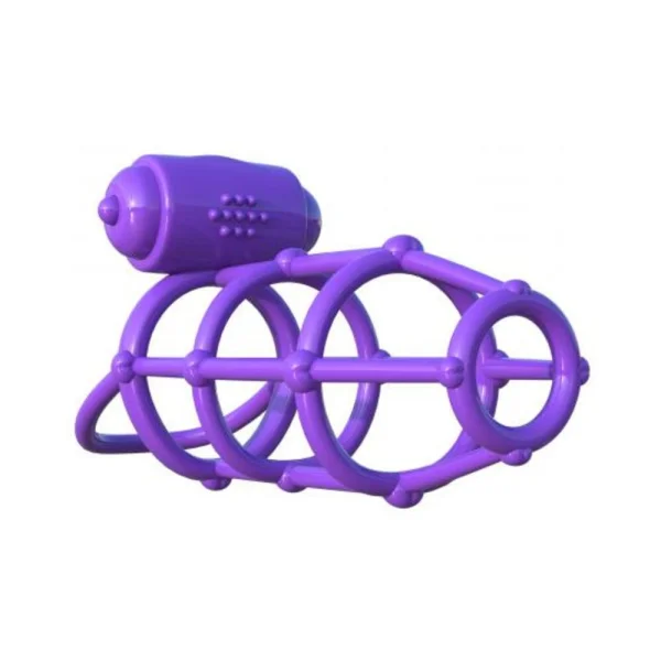 Fantasy C-ringz Vibrating Climax Cage - Purple