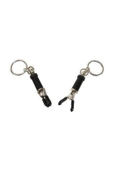 Adjustable Bondage Ring Barrel Nipple Clamps