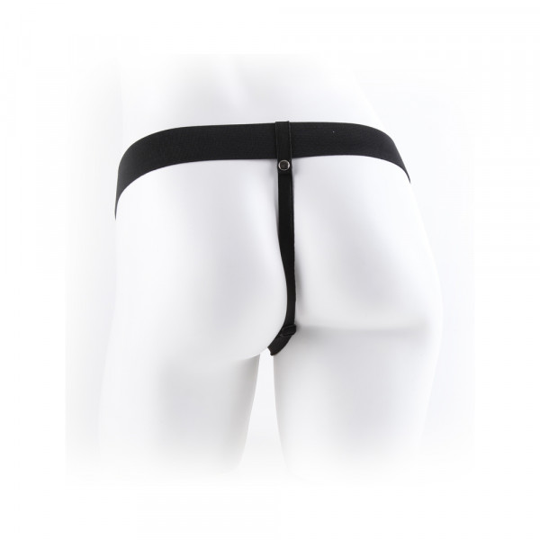 Fetish Fantasy 11 inches Vibrating Hollow Strap On Beige