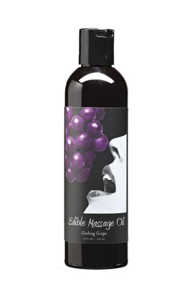 Earthly Body Edible Massage Oil Grape 8oz.
