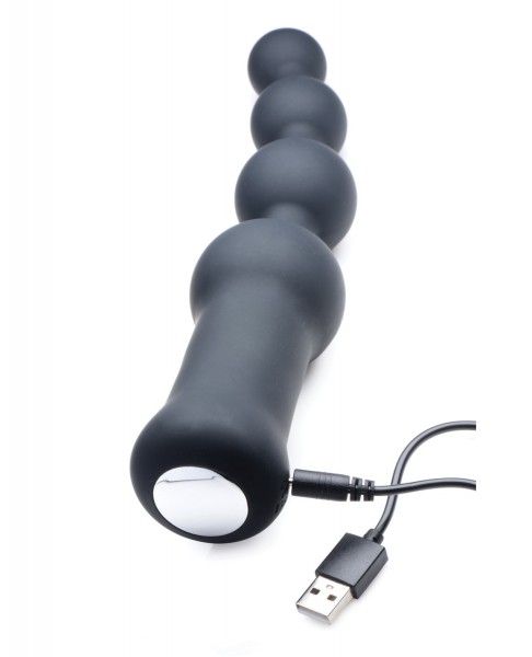 Master Series Deluxe Voodoo Beads 10x Silicone Anal Beads Vibrator — image 4 of 9
