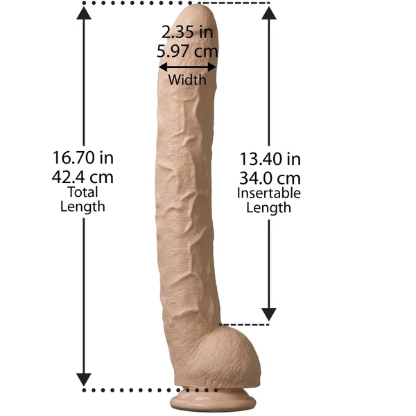 Dick Rambone Cock - 17 Inch - White - Bulk — image 7 of 7