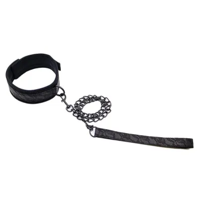 Love In Leather Neoprene Lace Collar and Lead Set