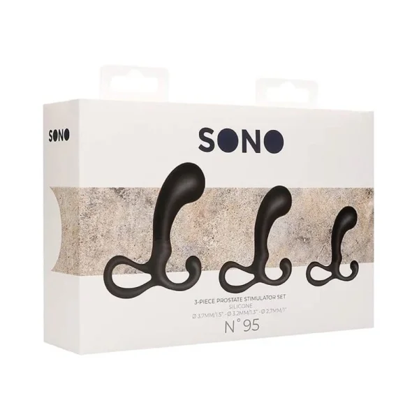 Sono 3-piece Prostate Stimulator Set - Black