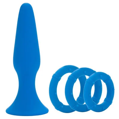 CalExotics Posh Silicone Cock Ring and Butt Plug Performance Kit