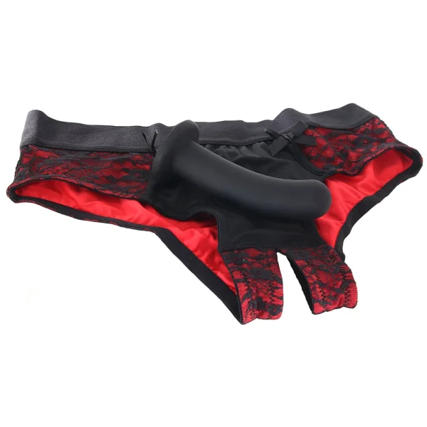 Scandal Crotchless Pegging Panty Set