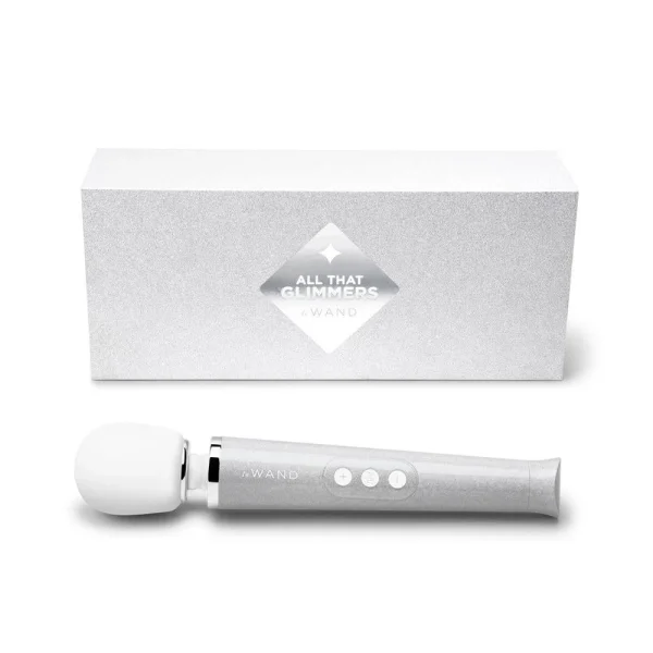 Le Wand 'All that Glimmers' Small Wand Vibrator - White