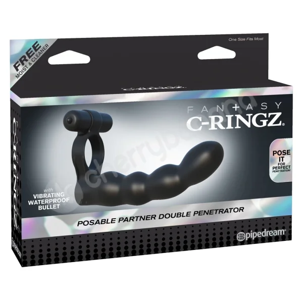 Fantasy C-ringz Posable Partner Double Penetrator Cock Ring