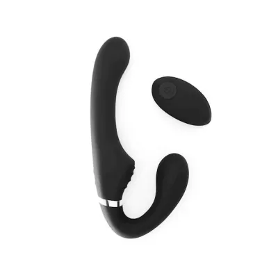 Lena Vibrating Strap On Black