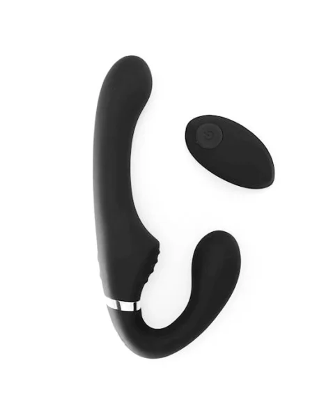 Lena Vibrating Strap On - Black