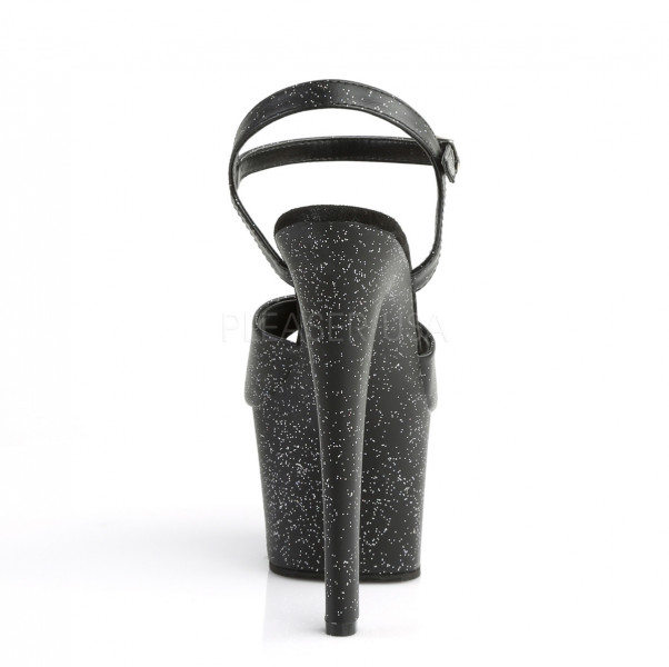 7 inches Heel, 2 3/4 inches PF Heel Ankle Strap Sandal W/Mini Glitters — image 4 of 4