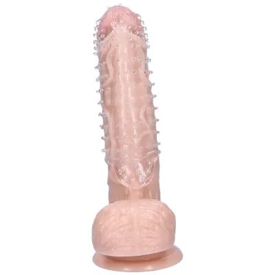Clear Studded Penis Sleeve Sex Enhancer For Couples