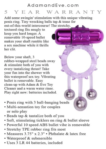 Triple Ball Bangin Vibrating Ring