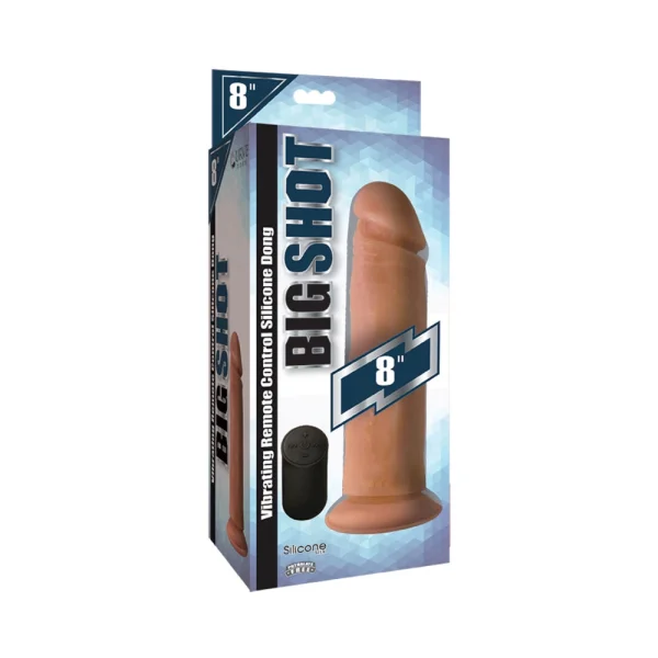 Big Shot Silicone Vibrating Dong Light 8in — image 4 of 9