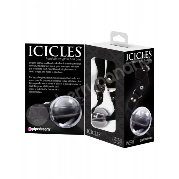 Icicles #65 Clear Glass Ball Gag
