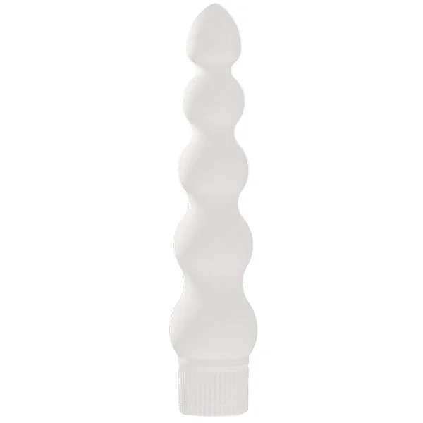 White Nights 7 Inch Ribbed Anal Vibrator - 1 x AA