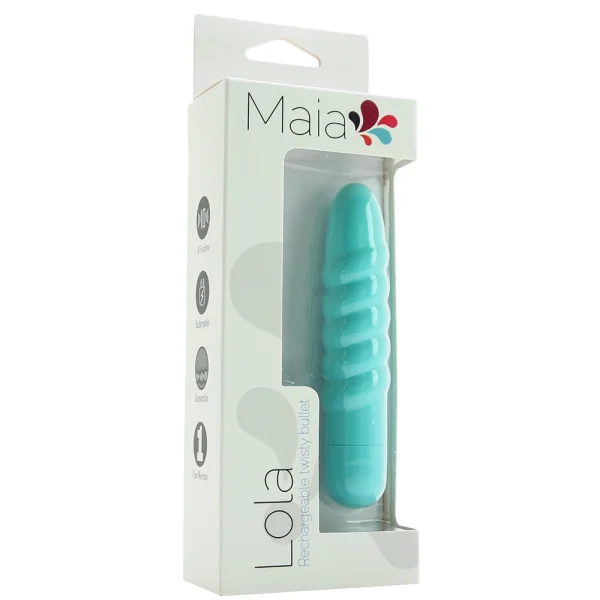 Maia Lola Rechargeable Twisty Bullet Vibrator - Teal