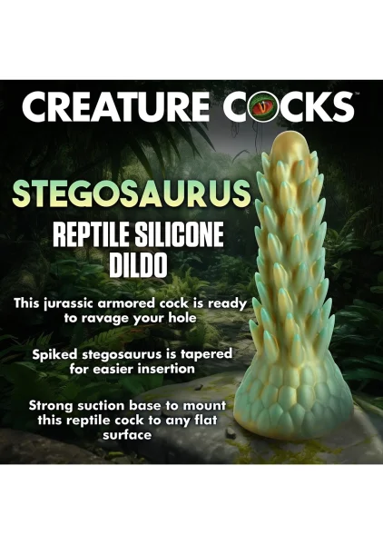 Creature Cocks - Stegosaurus Spiky Reptile Silicone Dildo