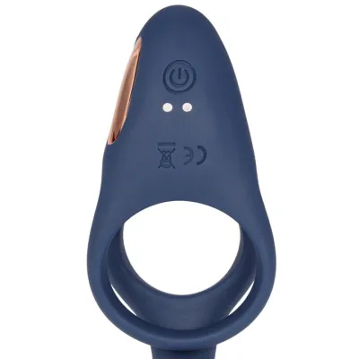 Bondara Power Boost Navy Silicone 10 Function Cock Ball Ring
