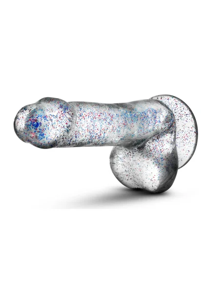 Naturally Yours - 6 Inch Glitter Cock - Sparkling Clear