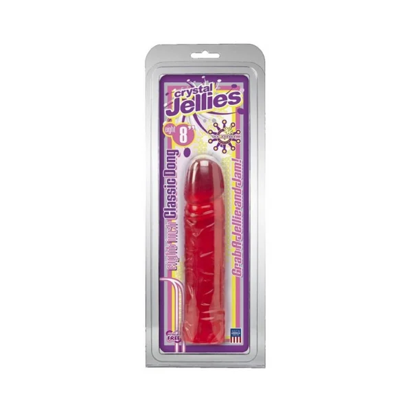 Crystal Jellies Classic Dong 8 Inch - Pink