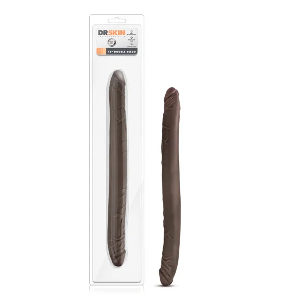 Dr. Skin - 16 Inch Double Dildo - Chocolate — image 15 of 15