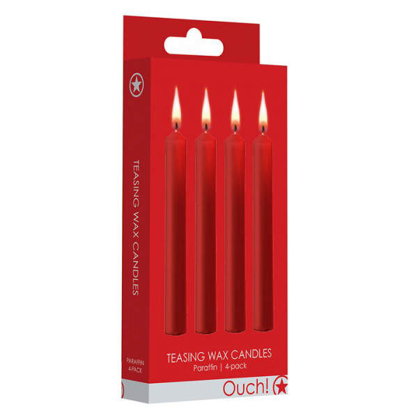 Ouch! Teasing Red 4 Pack Bondage Candles - Medium or Large — image 5 of 6