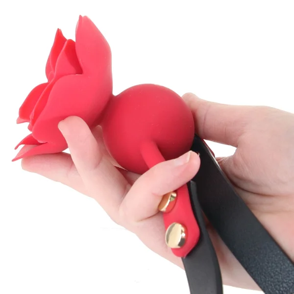 Secret Kisses Rosegasm Bloom Silicone Mouth Gag