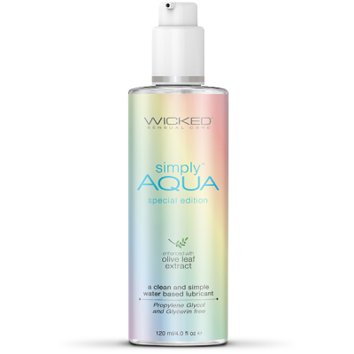 Wicked Simply Aqua Pride Water Based Lubricant 120 ml 4 oz Bottle