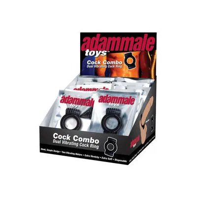 Adammale Toys Cock Combo Vibrating Ring Black