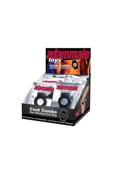Adammale Toys Cock Combo Vibrating Ring Black