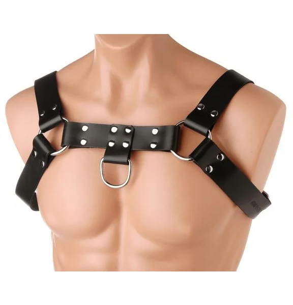 English Bull Dog Harness Black Leather — image 3 of 4