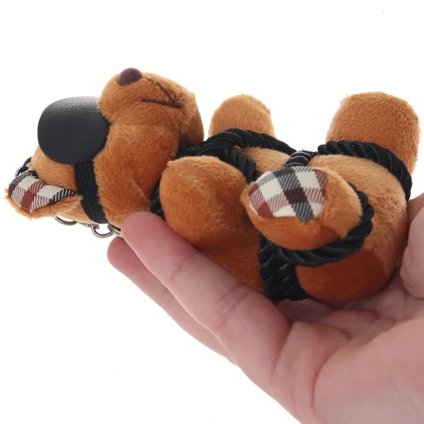 Rope Teddy Bear Keychain