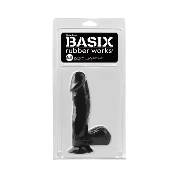 Basix 6.5 inches Dong with Balls & Suction Cup