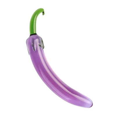 Lucent Eggplant Glass Massager