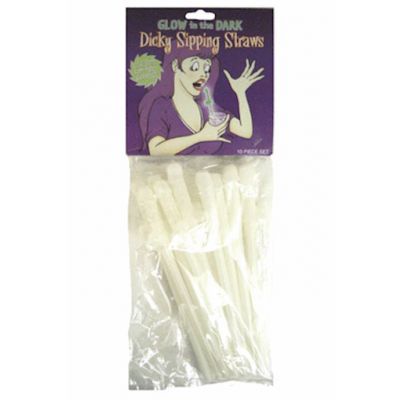 Bp Glow Dicky Drink Straws 10 Per Unit