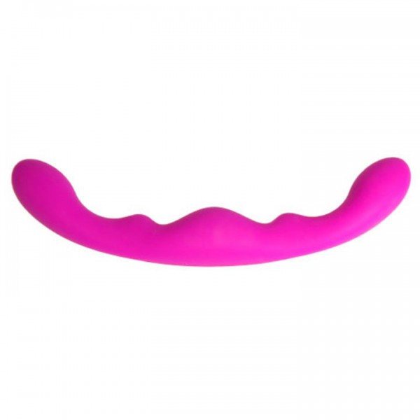 Bondara Magenta Silicone Curved Double Dildo - 10 Inch