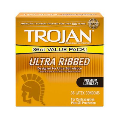 Trojan Ultra Ribbed 36 Pack 36