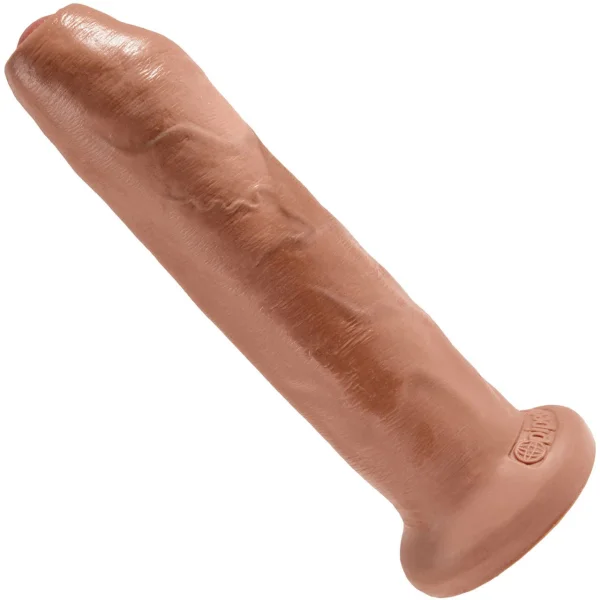 King Cock 7" Uncut Cock Suction Cup Dildo - Caramel