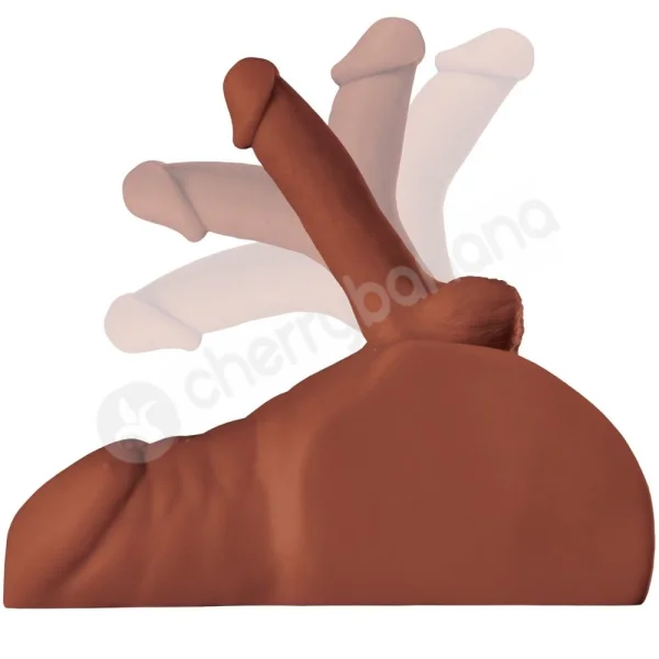 PDX Plus Perfect Ride Brown Mega Masturbator With Anal Entry & Posable 6" Cock