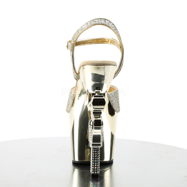 REVOLVER-709G - 7" R/S Embellished Gun Heel, 3 1/4" PF Ankle Strap Sandal — image 8 of 8