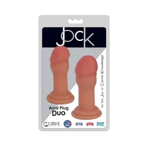 Jock Anal Plug Duo 2 Piece Set Vanilla Beige