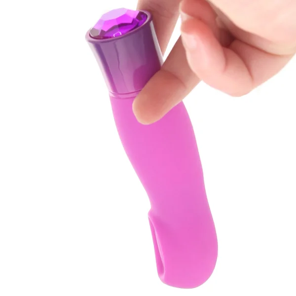 Oh My Gem Charm Rechargeable Waterproof Silicone Warming Vibrator By Blush - Amethyst