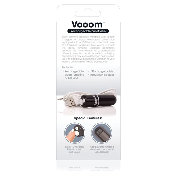 Charged Vooom Rechargeable Bullet Vibe - Black — image 16 of 16