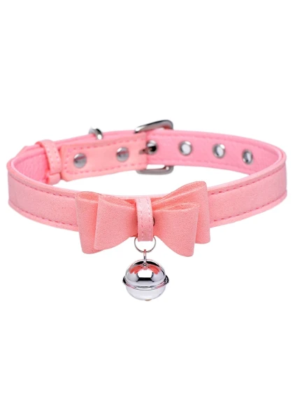 Master Series Sugar Kitty Cat Bell Collar - Pink & Silver